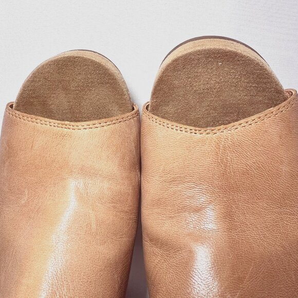 Lucky Brand-LK Saudra Boot-Women's Leather-8 1/2 M-Tanish Camel-Wood 3 1/2" Heel - Picture 8 of 16